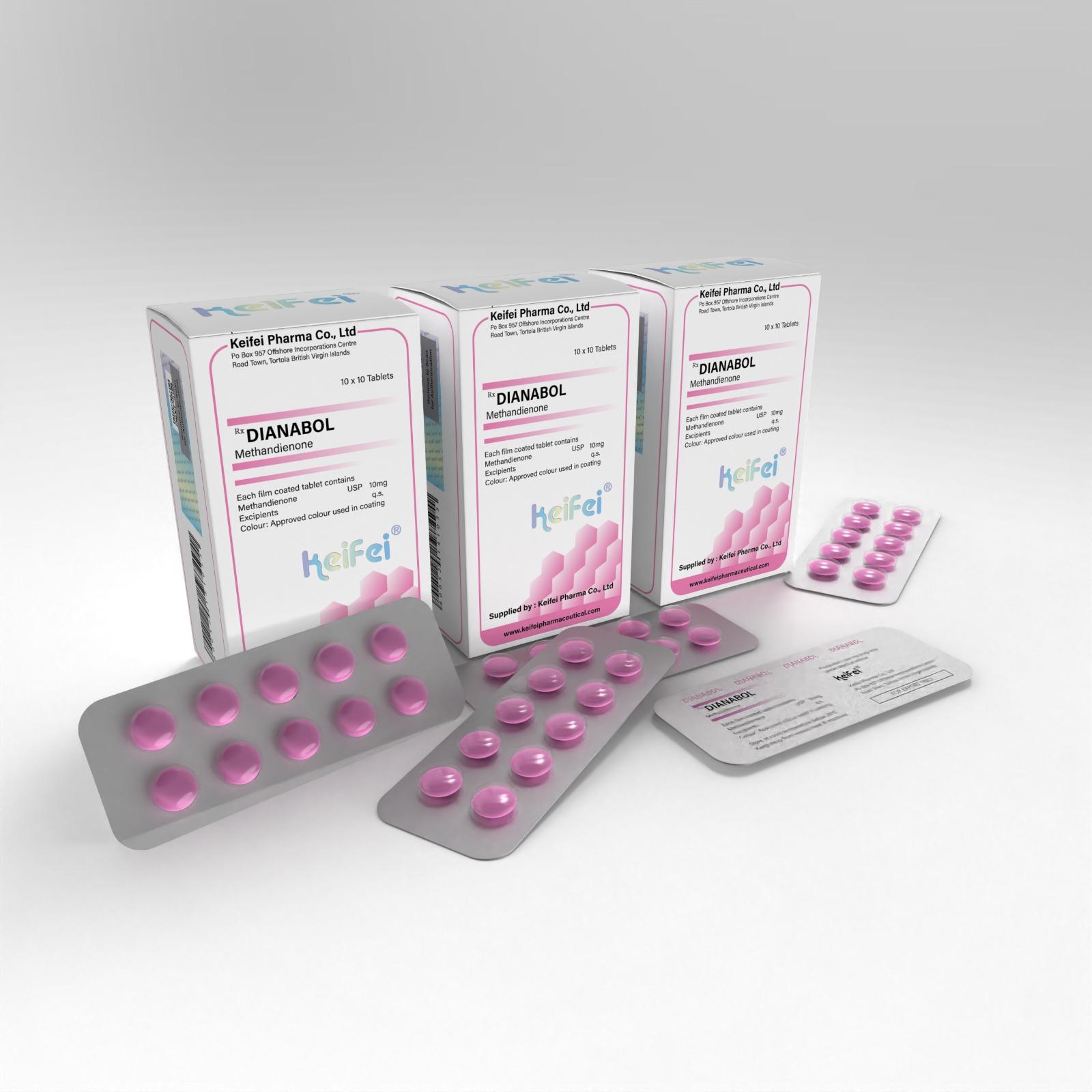 DIANABOL Methandienone 10mg oral tablets by Keifei Pharma